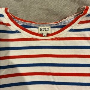 KULE Kids Long Sleeve Tee - Red, Blue, and White Stripes